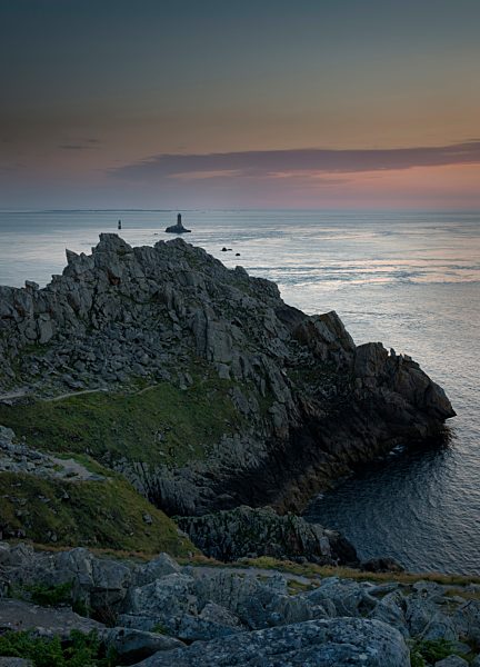 France, Bretagne, Cap Sizun, Pointe du Raz, sunset