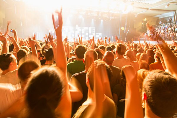 Germany, Wuerzburg, Crowd at concert