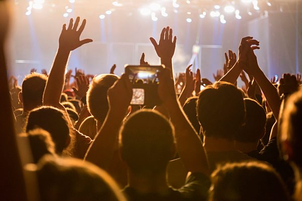 Germany, Wuerzburg, Crowd at concert