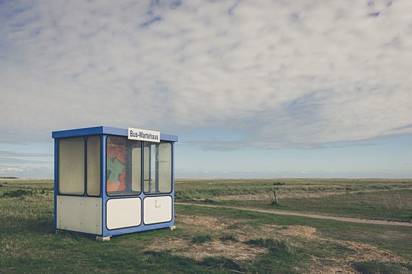 Germany, Schleswig-Holstein, Sankt Peter-Ording, bus shelter