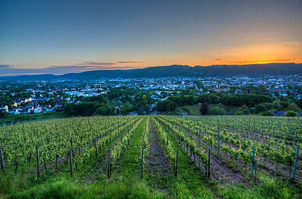 Germany, Rhineland-Palatinate, Trier at blue hour