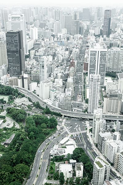 Japan, Tokyo, cityscape with mainroads