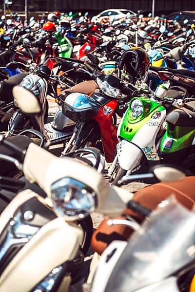 Thailand, parking motor scooters