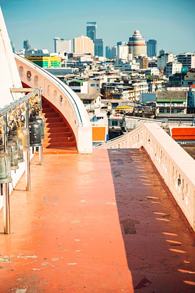 Thailand, Bangkok, View from Wat Saket temple