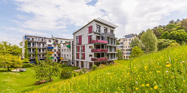Germany, Tuebingen, ecological multi-family houses at French quarter