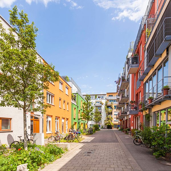 Germany, Tuebingen, ecological multi-family houses at French quarter