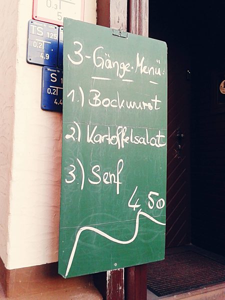 3-course meal with sausage