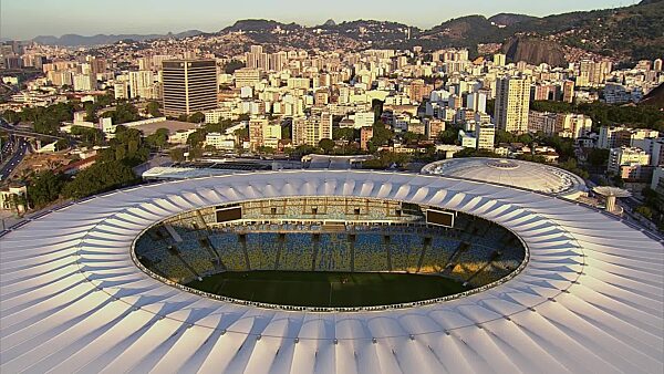 Arena der Fussball-  und Mehrzweckhalle Stadion Estadio do Maracana in Rio de Janeiro in Brasilien