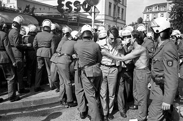 Students demonstrate in Heidelberg in 1969