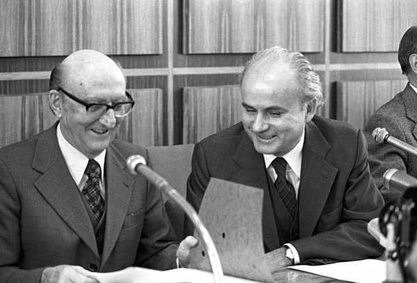 Otmar Emminger und Hans Matthöfer