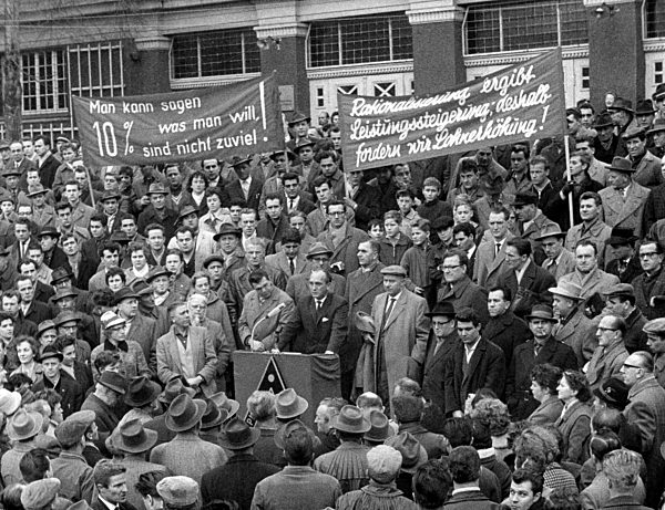 IG Metall Protestkundgebung 1962