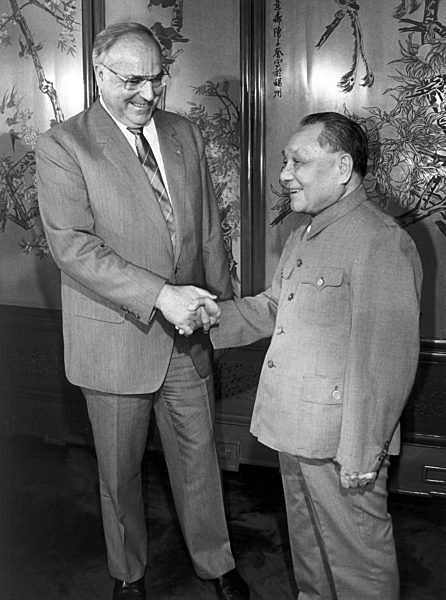 Helmut Kohl in China 1987 - Meeting with Deng