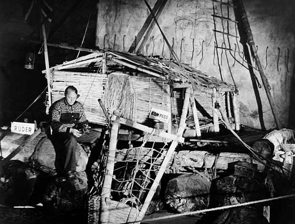 Thor Heyerdahl's "Kon-Tiki raft" in Germany for the first time