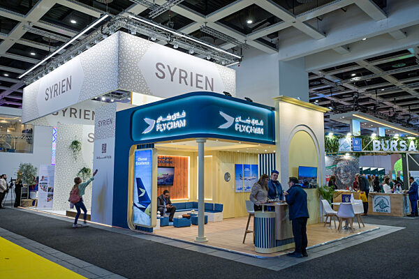 Syrien, Hallenstand auf der ITB 2026. Internationale-Tourismus-Börse, Messegelände, Charlottenburg, Berlin, Deutschland