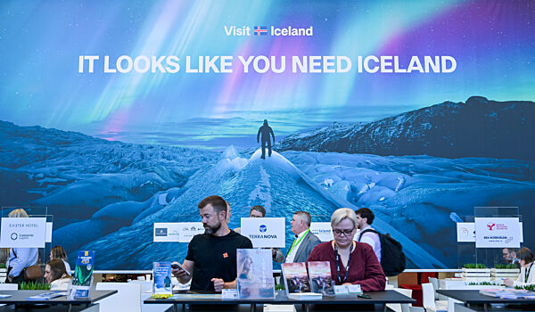 Island, Hallenstand auf der ITB 2026. Internationale-Tourismus-Börse, Messegelände, Charlottenburg, Berlin, Deutschland