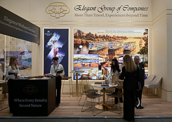 The Elegant Group of Companies, Nilkreuzfahrt Ägypten, Hallenstand auf der ITB 2026. Internationale-Tourismus-Börse, Messegelände, Charlottenburg, Berlin, Deutschland