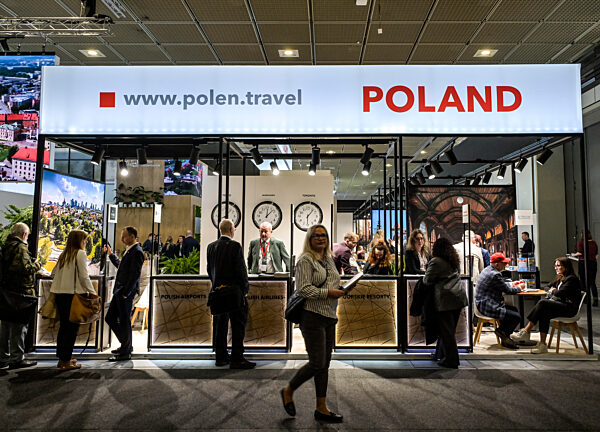 Polen, Hallenstand auf der ITB 2026. Internationale-Tourismus-Börse, Messegelände, Charlottenburg, Berlin, Deutschland