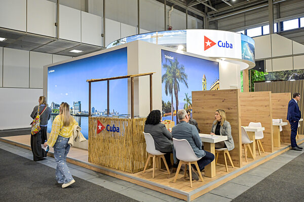 Kuba, Hallenstand auf der ITB 2026. Internationale-Tourismus-Börse, Messegelände, Charlottenburg, Berlin, Deutschland