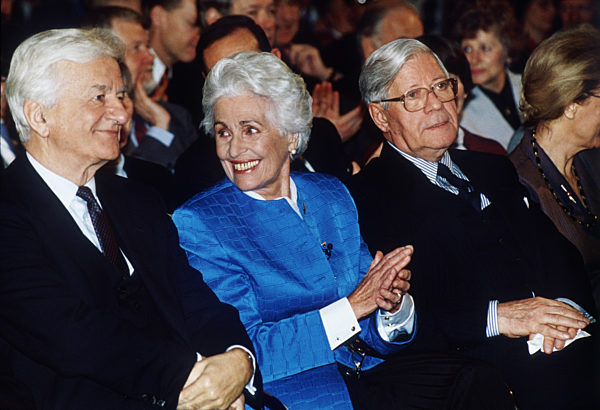 (L-r) Bundespräsident Richard von Weizsäcker (CDU), Hildegard Hamm-Brücher...