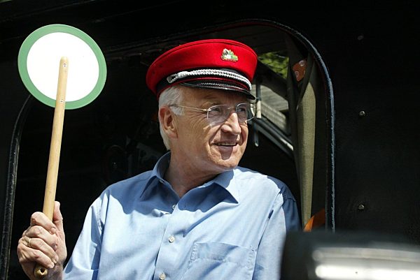 Edmund Stoiber als Eisenbahner