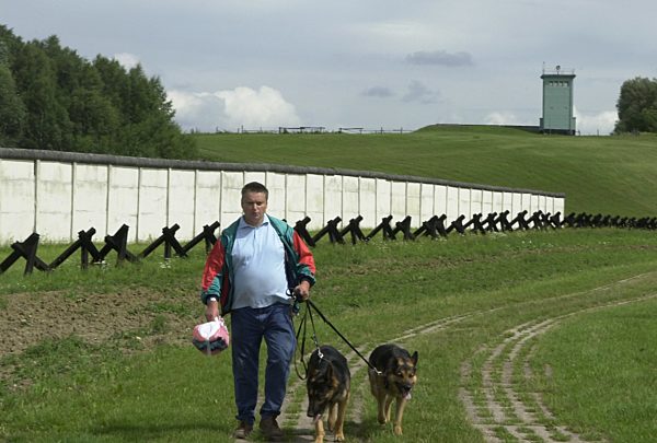 Einstige Grenzmauer als Denkmal