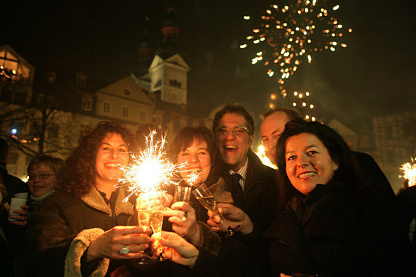 Silvester in der Koblenzer Altstadt