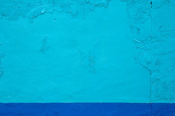 A brightly colored blue wall