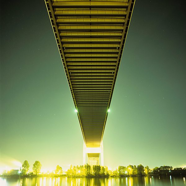 A bridge at night