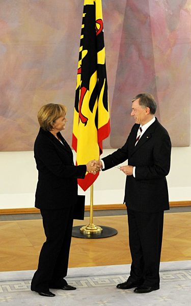 Certificate of appointment for Merkel
