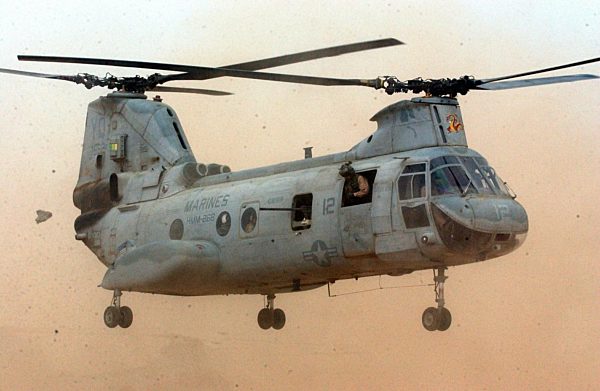 Irakkrieg: CH46 Seasprite Helikopter der US-Marines