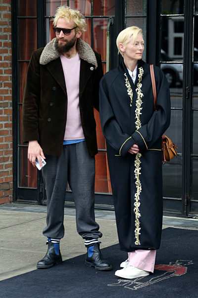 Tilda Swinton And Sandro Kopp In New York