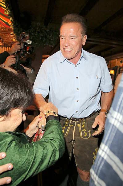Arnold Schwarzenegger auf dem Oktoberfest 2019 im Marstall Festzelt in München