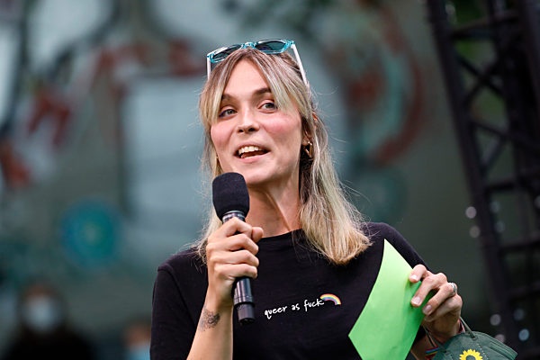 Bündnis 90/Die Grünen-Wahlkampfveranstaltung mit Annalena Baerbock in Köln