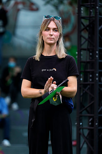 Bündnis 90/Die Grünen-Wahlkampfveranstaltung mit Annalena Baerbock in Köln