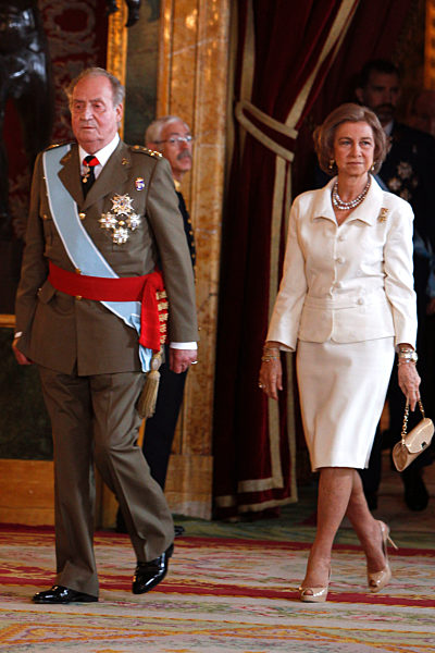 Empfang der königlichen Familie zum spanischen Nationalfeiertag im Palacio Real.