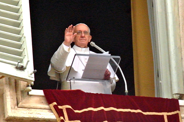Pope Francis Gives His First Angelus Blessing To The Faithful