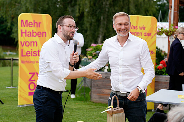 Landtagswahlkampf der FDP in Blankenfelde-Mahlow
