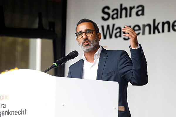 Wahlkampfveranstaltung des BSW in Duisburg