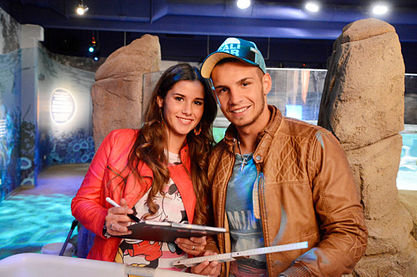 Sea Life Ausstellung mit Pietro Lombardi und Sarah Engels in Oberhausen