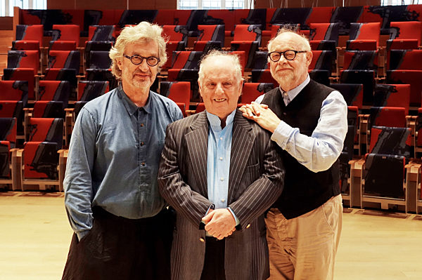 Pressegespräch mit Wim Wenders, Daniel Barenboim und Jürgen Flimm in Berlin