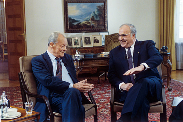 Willy Brandt and Helmut Kohl
