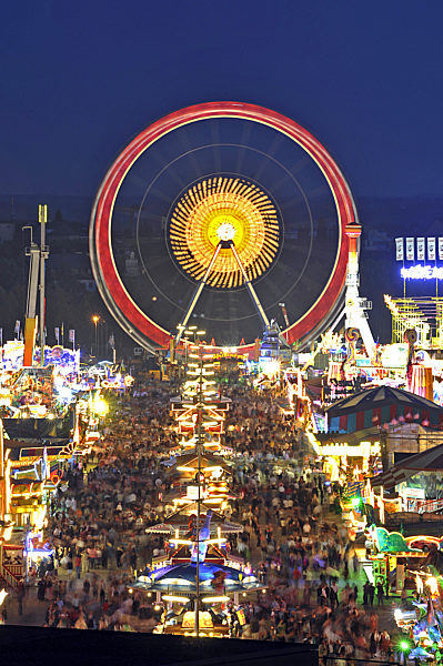 Oktoberfest 2009 - Riesenrad bei Nacht