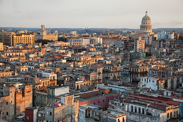 View Over Havana Centro Towards The Capitolio; Havana, Cuba