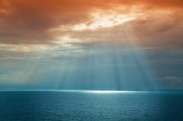 Sun breaking through the cloud