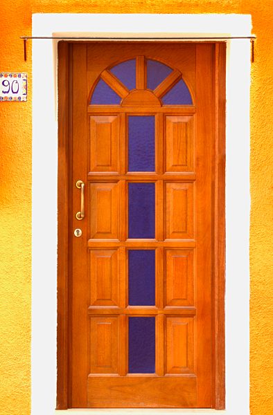 Wooden door, Island of Bura, Venetian Lagoon, Italy