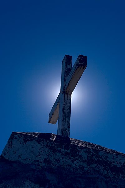 The cross and a light