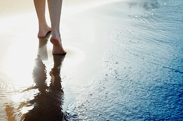 A peaceful walk on the beach