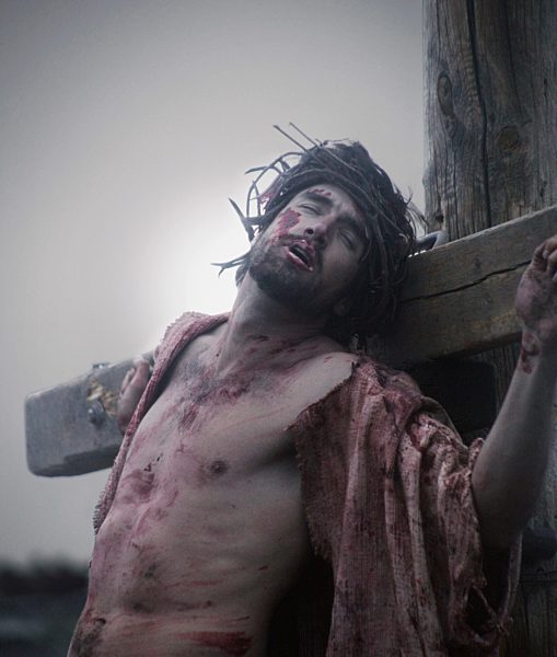 Christ hangs on the cross