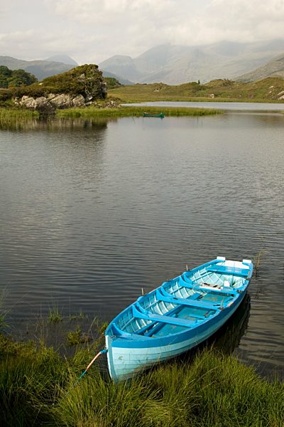 Rowboat on a lake