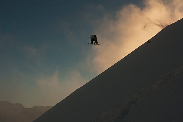 Professional Snowboarder, Marko Grilc, In The Arlberg Mountains, Austria